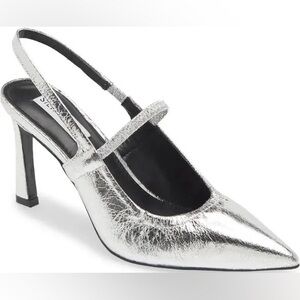 Steve Madden GRAE SLINGBACK PUMP IN SILVER